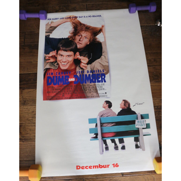 VINTAGE Dumb And Dumber 1994 Original Movie Poster 27x40 Rolled Double Sided